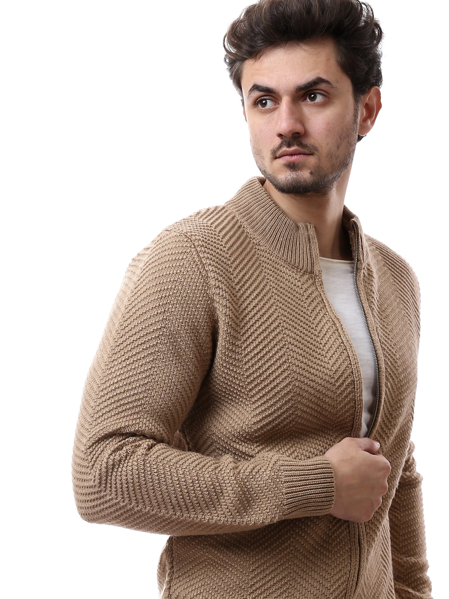 Pull pour homme avec fermeture éclair moderne et élégant - PUL24WPPZ27628TM1