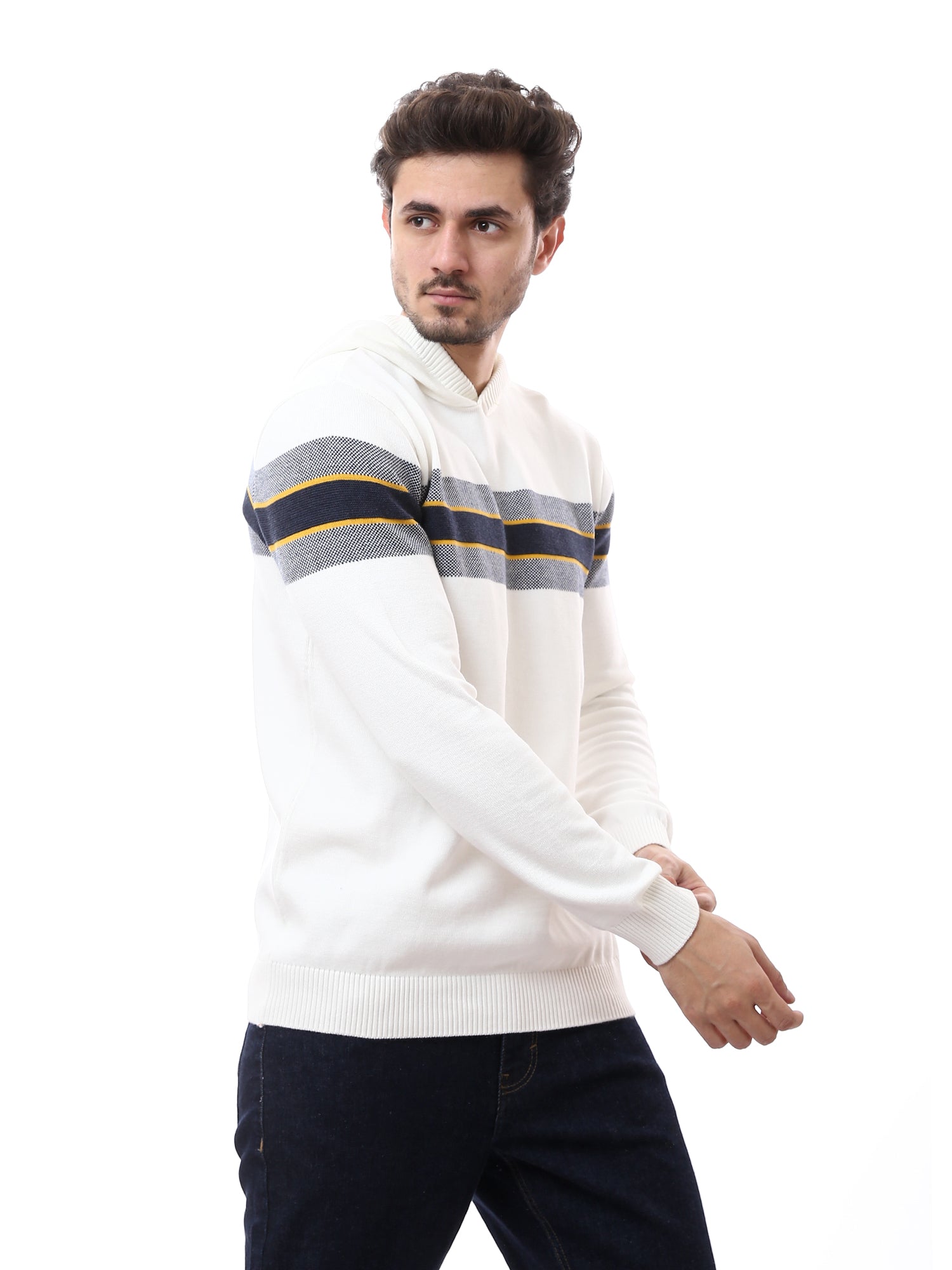 Pull Homme Chaleureux avec Rayures au Niveau du Torse – Confort et Style Moderne - PUL24WPSD27624TM1