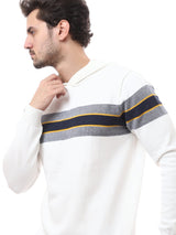 Pull homme à capuche avec design rayé pour un look hivernal élégant – PUL24WPSD27624TM1