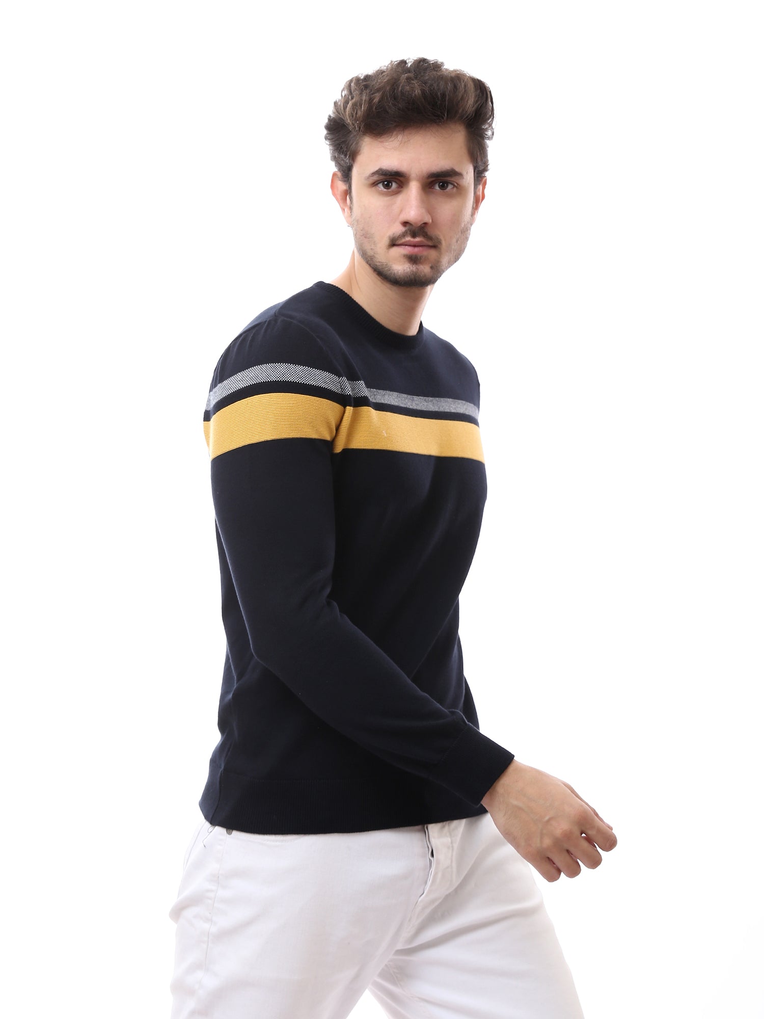 Pull d'hiver pour homme avec lignes supérieures et design moderne - PUL24WPSR27645TM1