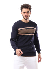 Sweat-shirt pour homme au design moderne avec des lignes colorées – Confortable et élégant - PUL24WPSR27655TM1