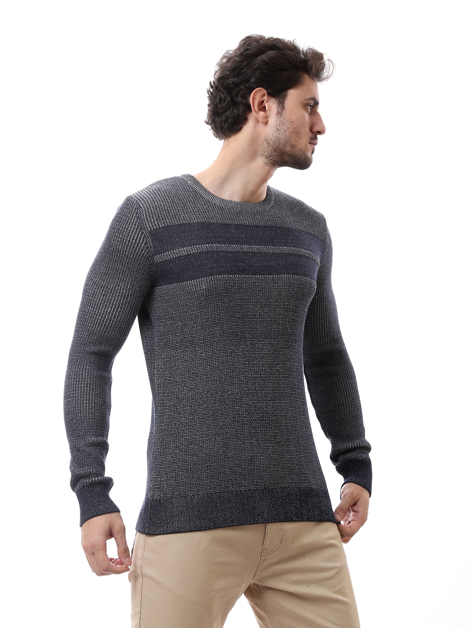 Sweatshirt homme à manches longues au design moderne - PUL24WPSR27656TM1