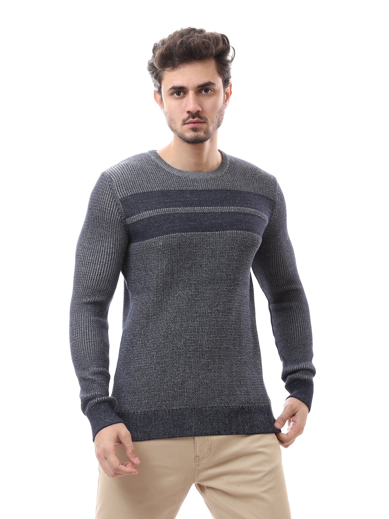 Sweatshirt homme à manches longues au design moderne - PUL24WPSR27656TM1