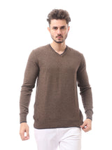 Pull homme à col V en laine douce, décliné dans des couleurs élégantes – PUL24WTWO27425TM1