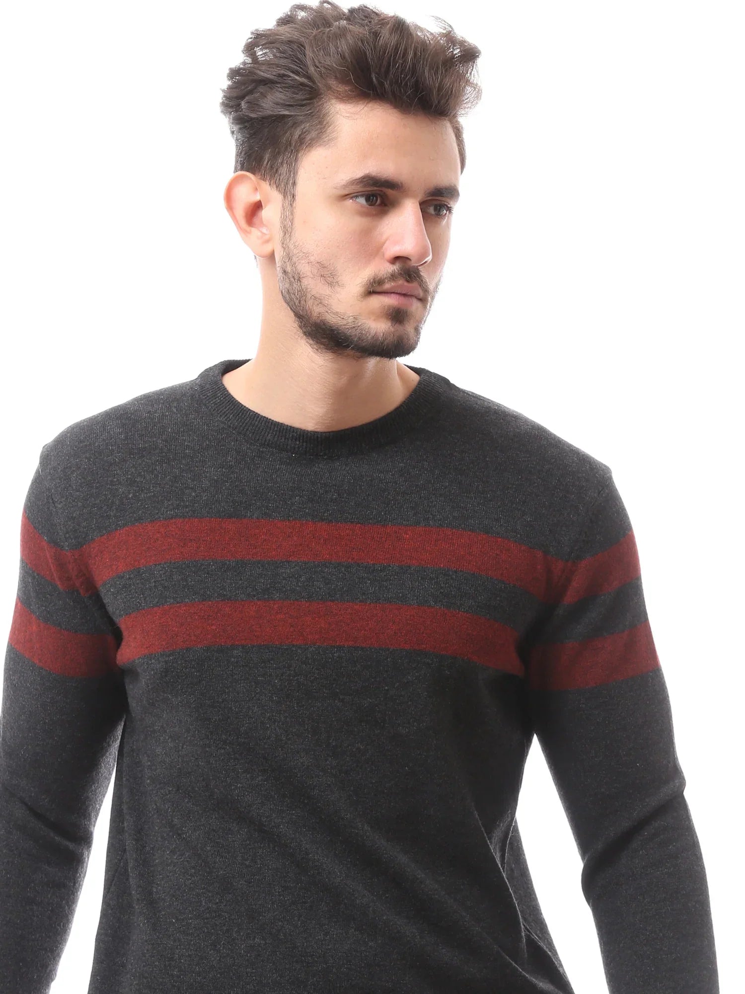 Pull homme en laine à col rond élégant – PUL24WTWO27442TM1