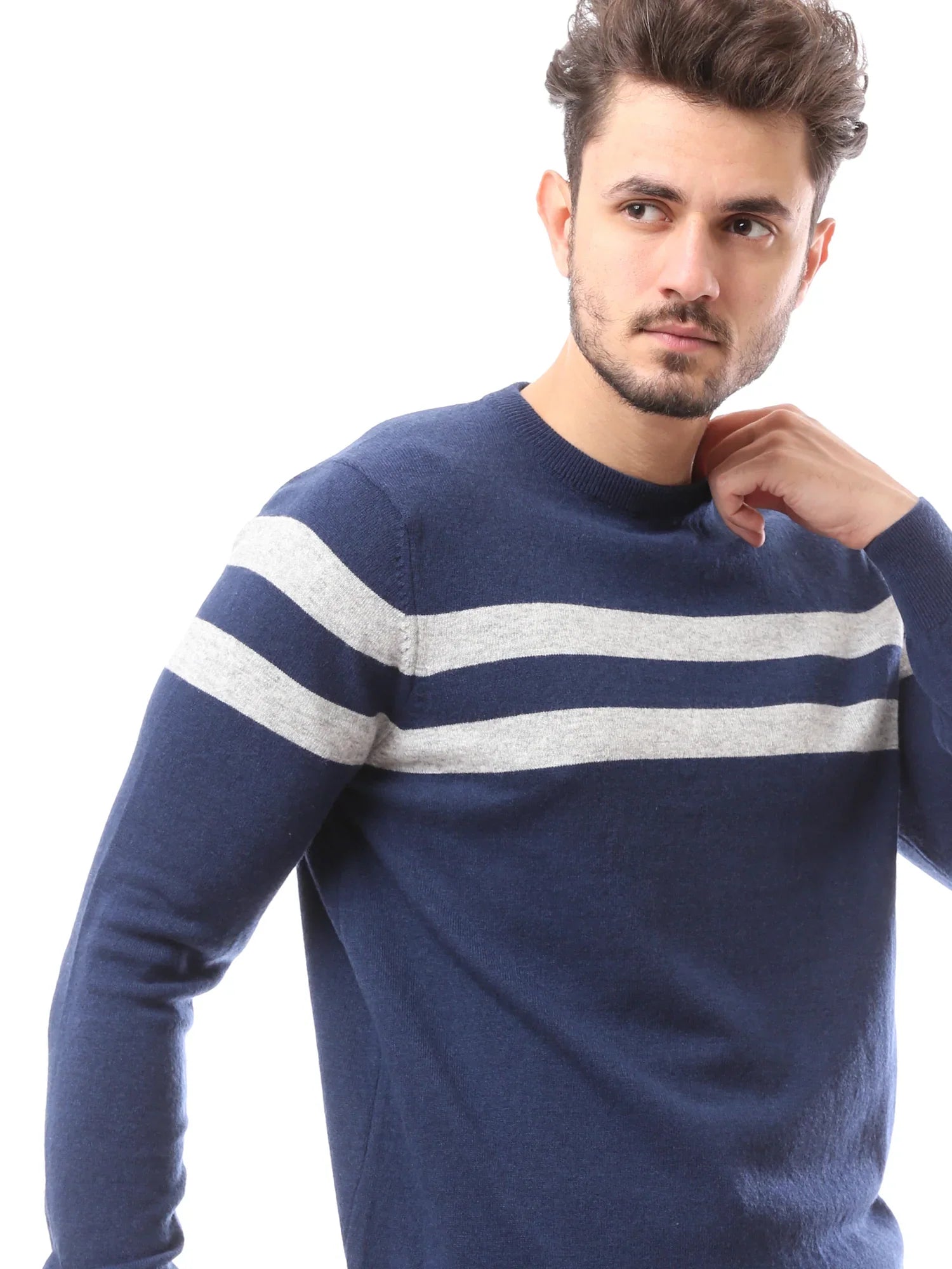 Pull homme en laine à col rond élégant – PUL24WTWO27442TM1