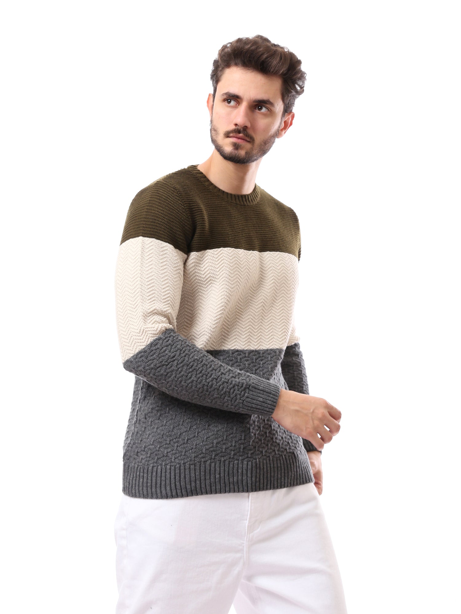 Pull d'hiver pour homme tricoté avec design élégant - PUL24WPCR27600TM1
