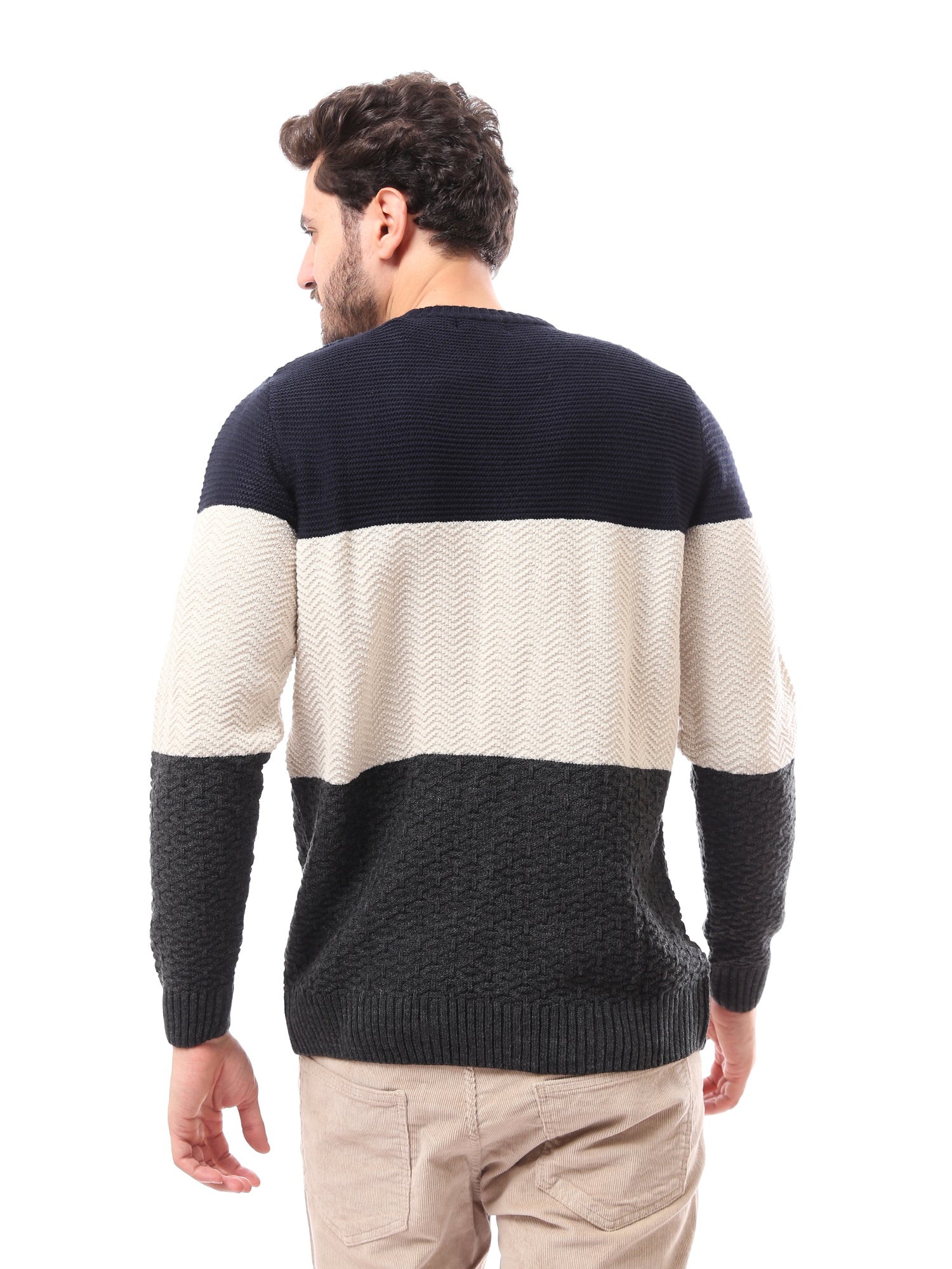 Pull homme d’hiver en maille au design élégant - PUL24WPCR27600TM1