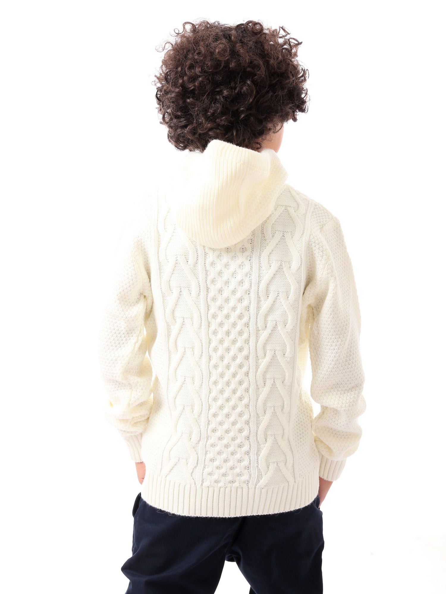 Pull d'hiver pour garçon avec capuche et design chaud - PUL24WPPD27633TB1