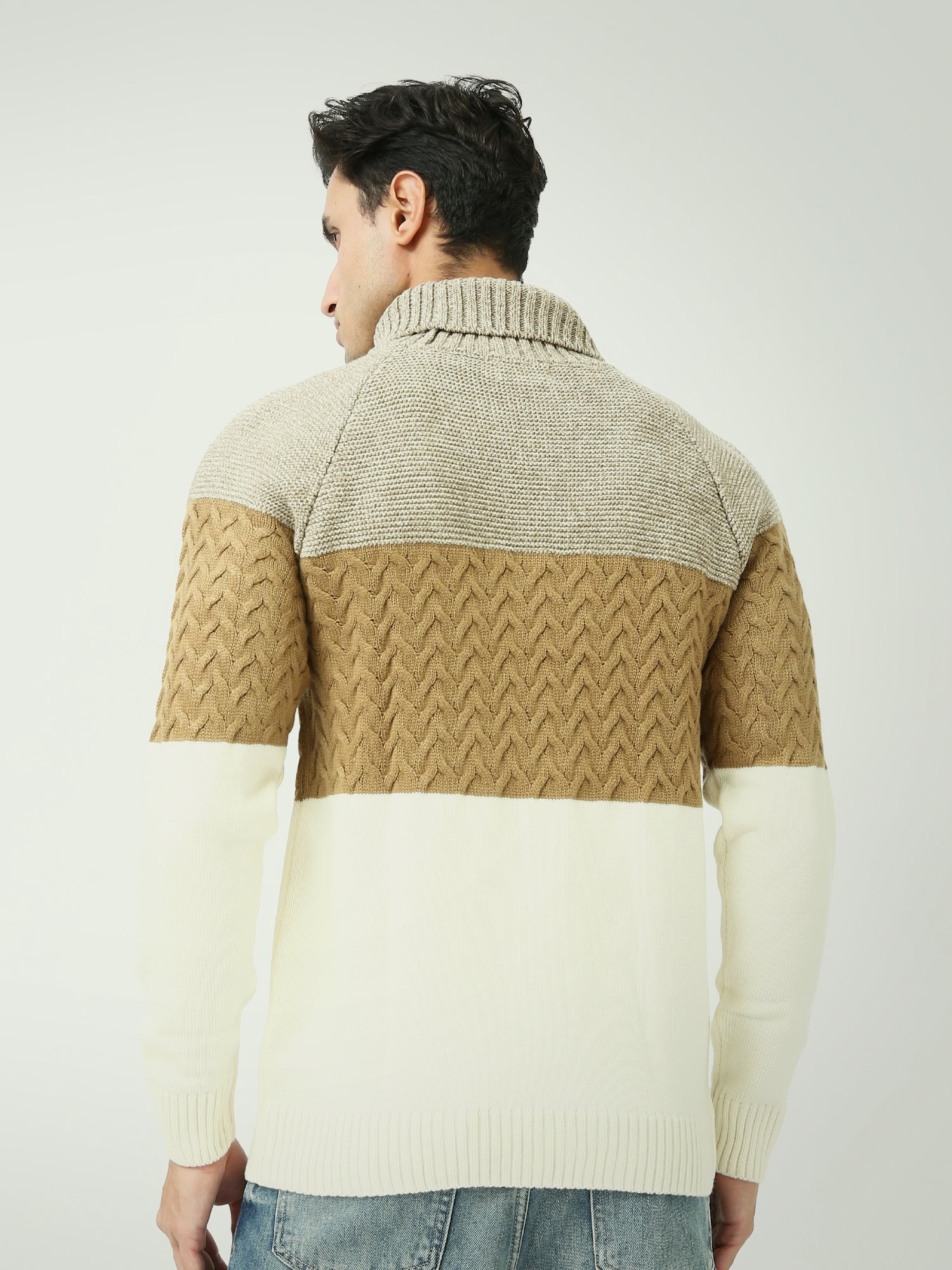 Pull Homme Chaleureux à Col Haut – Élégance et Confort Moderne pour l'Hiver - PUL25WPCH27801TM1