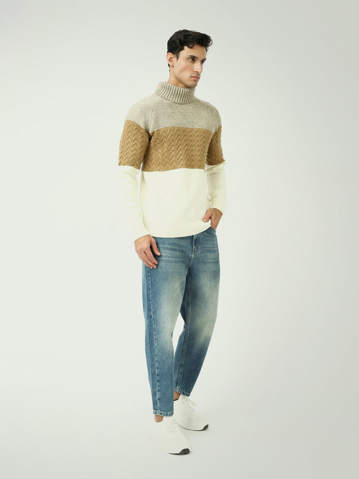 Pull Homme Chaleureux à Col Haut – Élégance et Confort Moderne pour l'Hiver - PUL25WPCH27801TM1