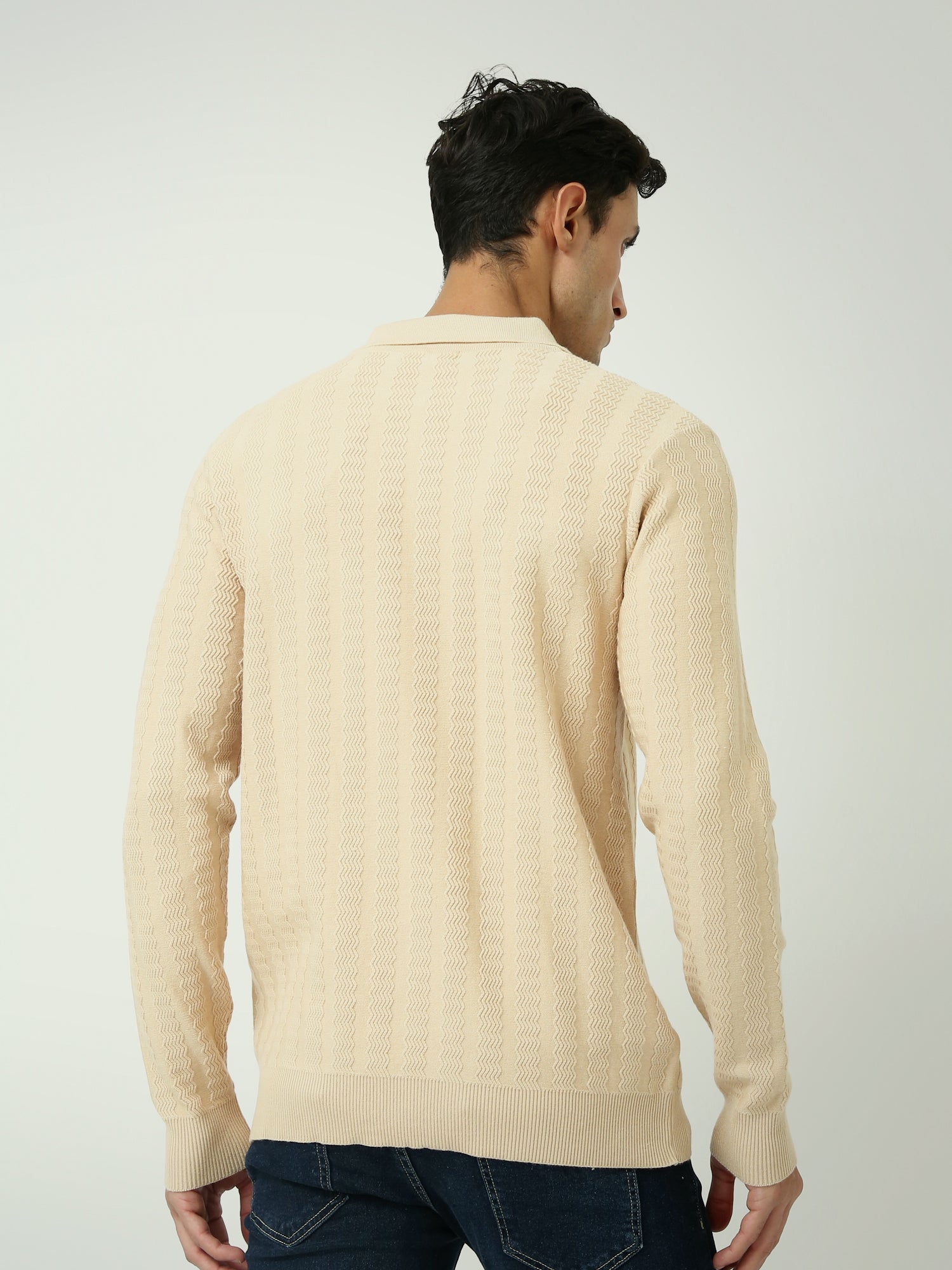 Sweater Homme Élégant – Design Moderne avec Col Polo et Fermeture Éclair - PUL25WPPZ27853TM1