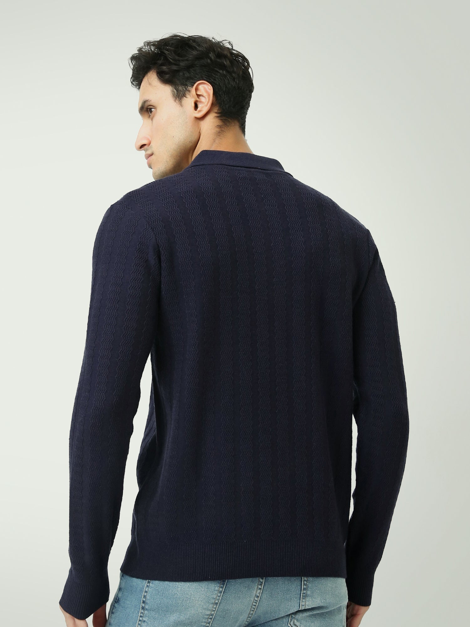 Sweater Homme Élégant – Design Moderne avec Col Polo et Fermeture Éclair - PUL25WPPZ27853TM1