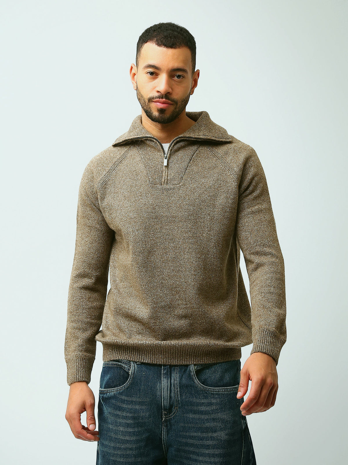 Pull Homme en Maille à Col Camionneur Zippé – Style Casual Chic - PUL26WPPF27911TM1