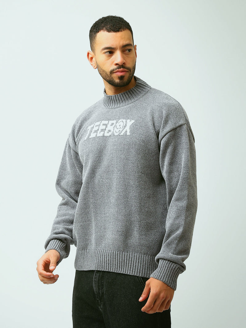 Pull Homme à Col Montant en Maille avec Inscription – Style Casual - PUL26WPPH27893TM1