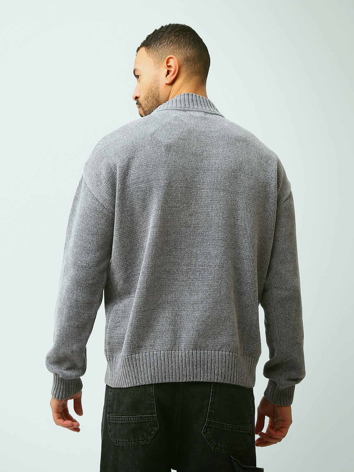 Pull Homme à Col Montant en Maille avec Inscription – Style Casual - PUL26WPPH27893TM1