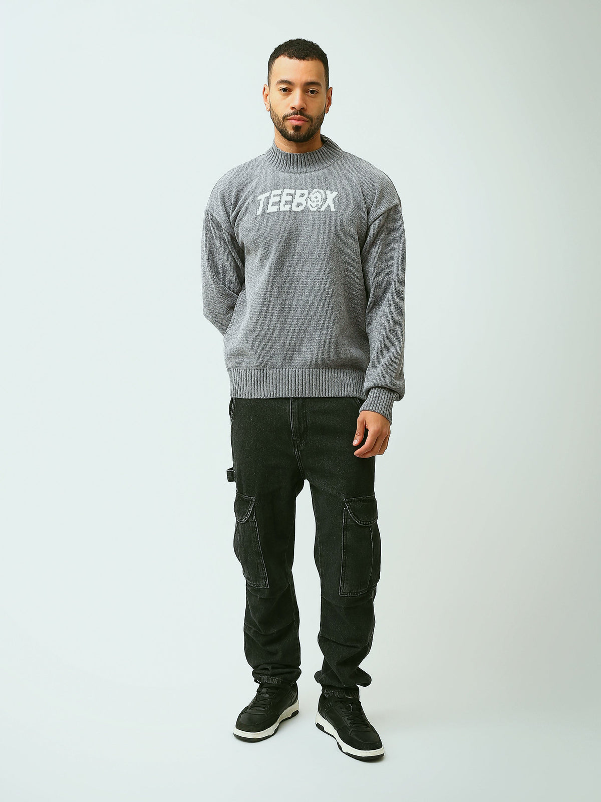 Pull Homme à Col Montant en Maille avec Inscription – Style Casual - PUL26WPPH27893TM1