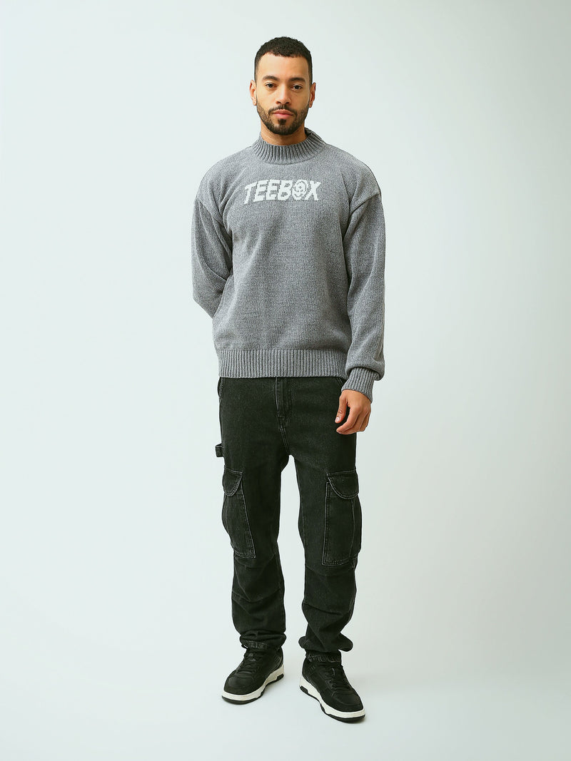 Pull Homme à Col Montant en Maille avec Inscription – Style Casual - PUL26WPPH27893TM1