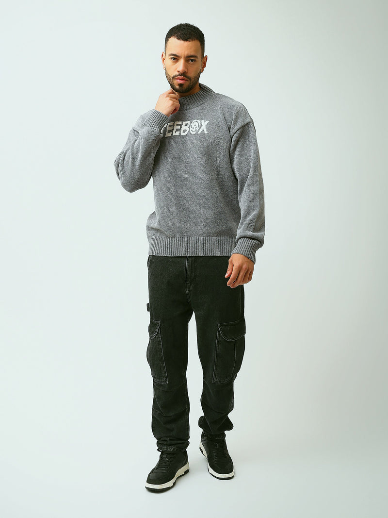 Pull Homme à Col Montant en Maille avec Inscription – Style Casual - PUL26WPPH27893TM1