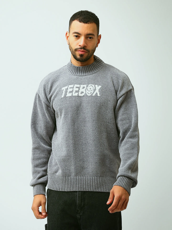 Pull Homme à Col Montant en Maille avec Inscription – Style Casual - PUL26WPPH27893TM1