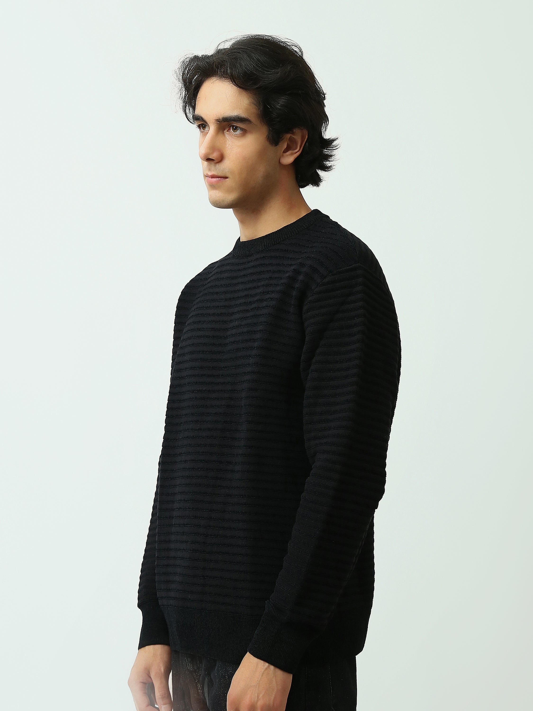 Pull Homme Texturé à Col Rond – Style Moderne et Élégant - PUL26WPPR27914TM1