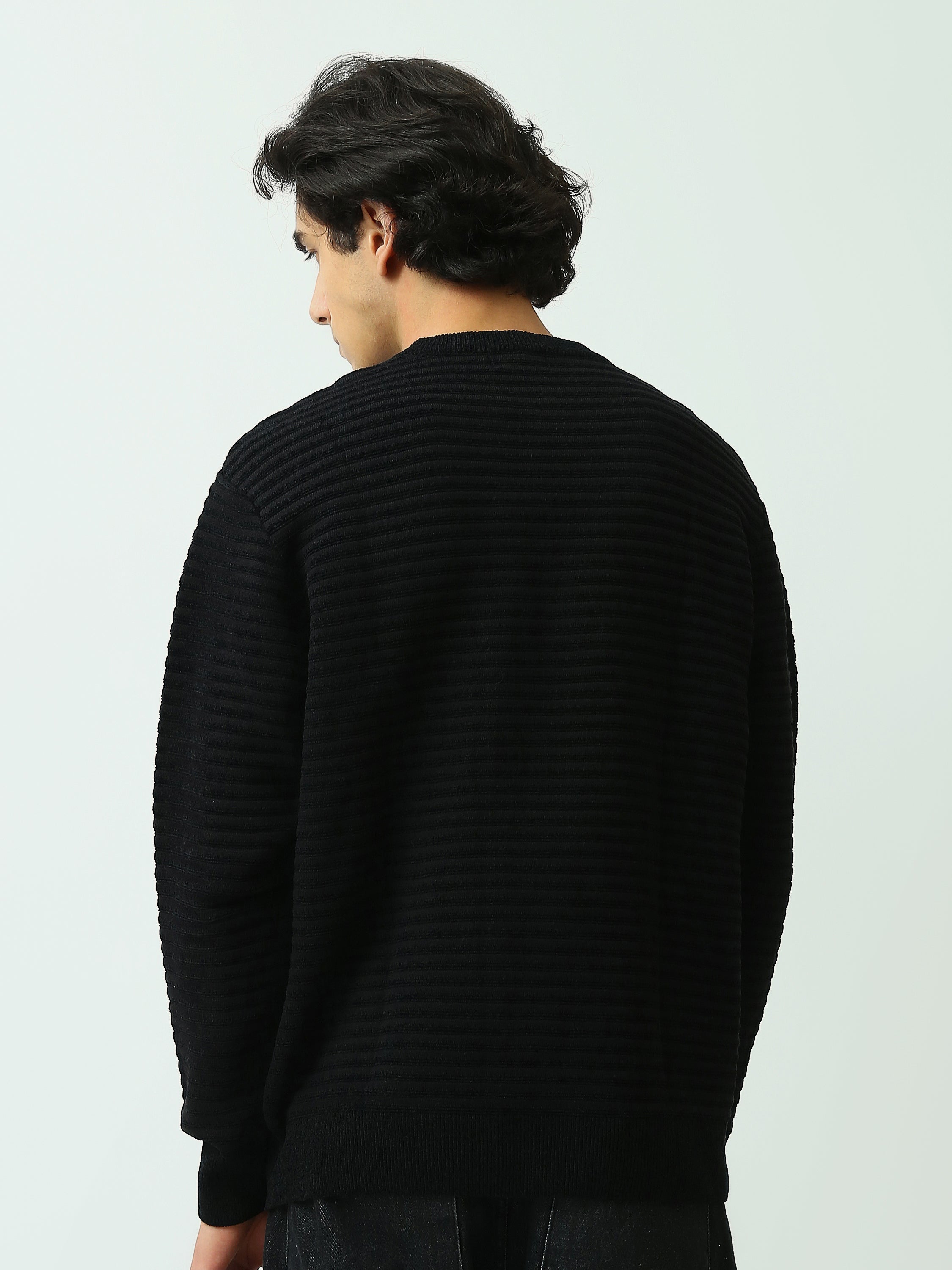Pull Homme Texturé à Col Rond – Style Moderne et Élégant - PUL26WPPR27914TM1