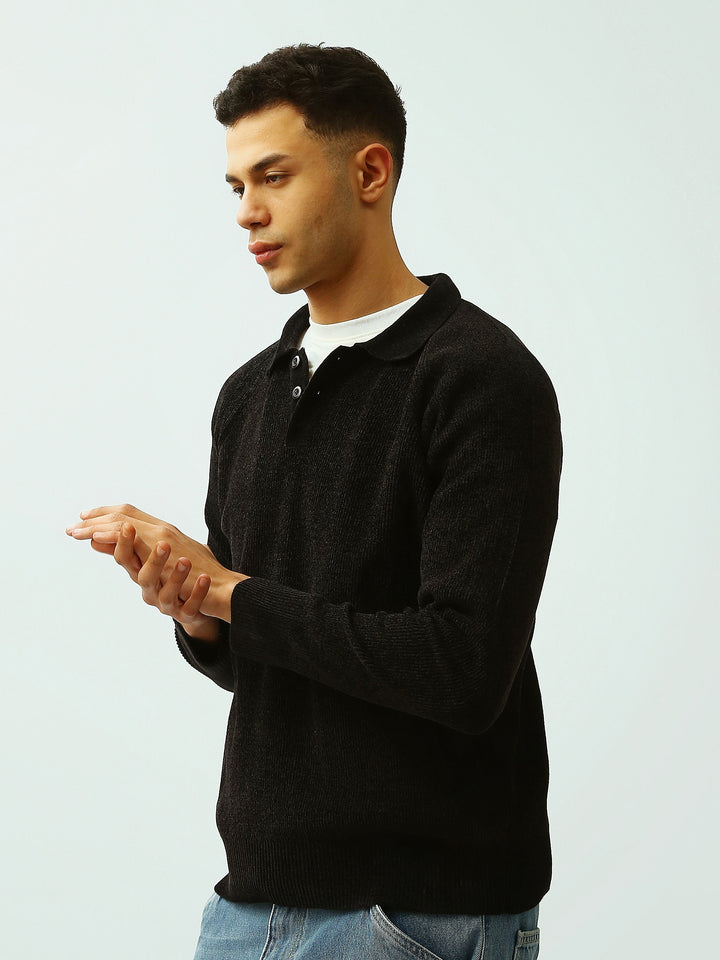 Pull Polo Homme en Maille à Manches Longues – Style Casual Chic - PUL26WPPS27878TM1