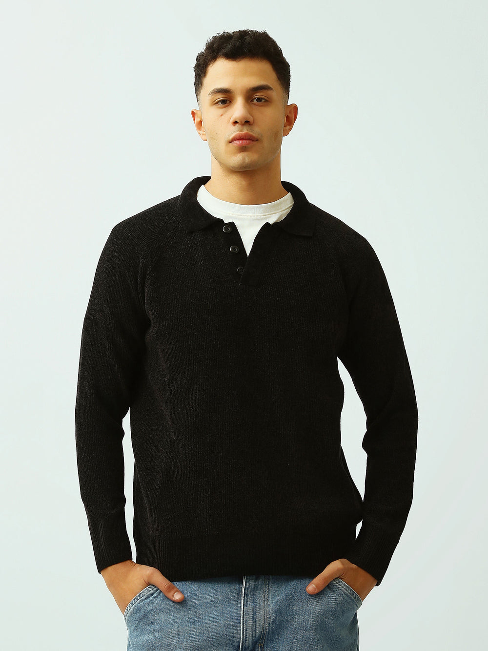Pull Polo Homme en Maille à Manches Longues – Style Casual Chic - PUL26WPPS27878TM1