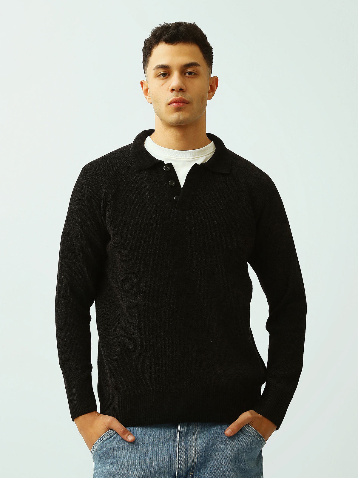 Pull Polo Homme en Maille à Manches Longues – Style Casual Chic - PUL26WPPS27878TM1