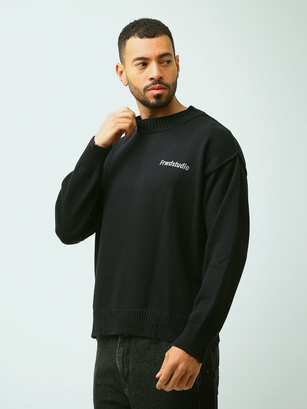 Pull Homme Oversize en Maille à Col Montant – Style Streetwear - PUL26WPXH27886TM1