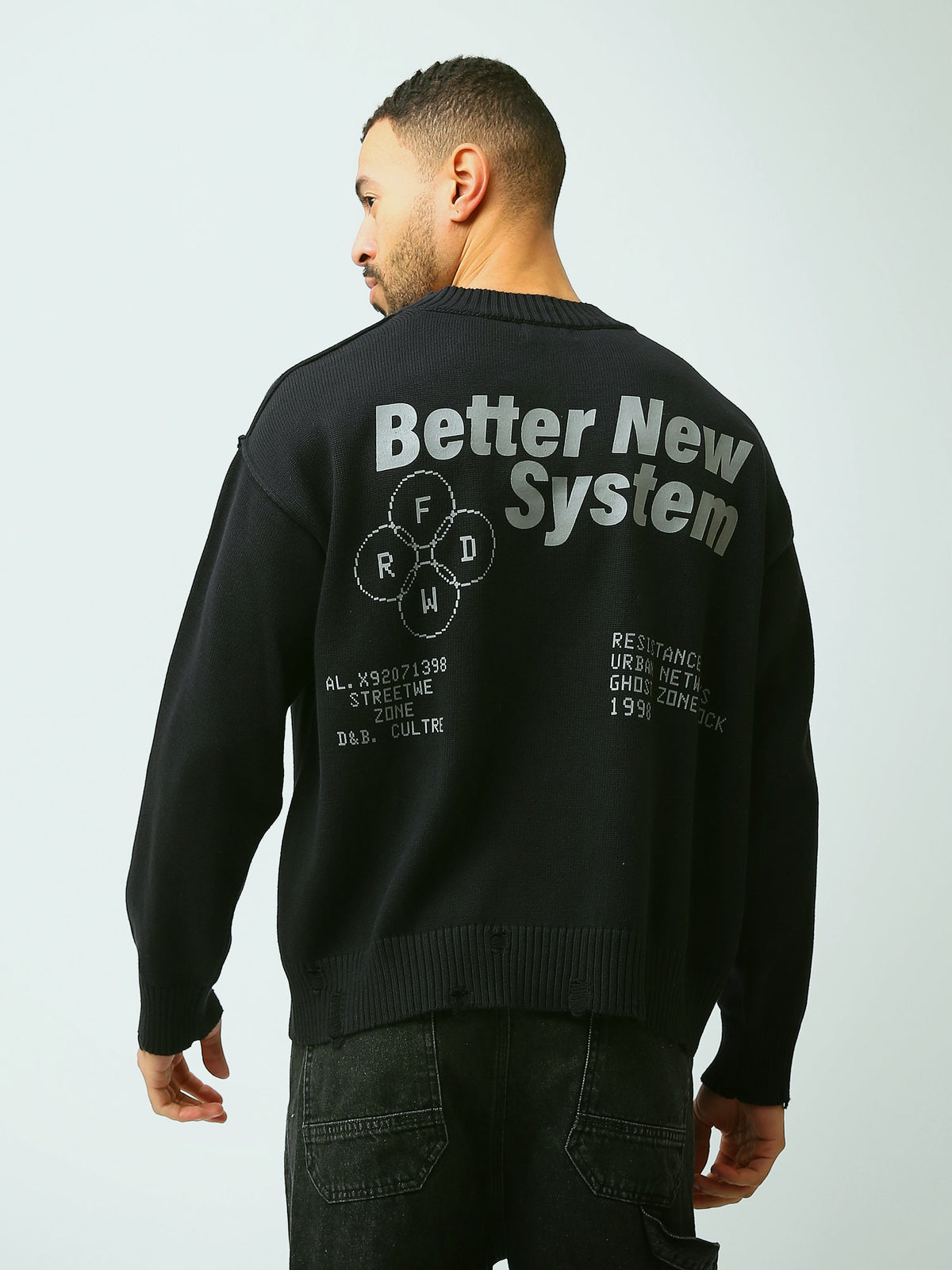 Pull Homme Oversize en Maille à Col Montant – Style Streetwear - PUL26WPXH27886TM1