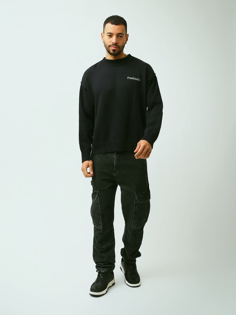 Pull Homme Oversize en Maille à Col Montant – Style Streetwear - PUL26WPXH27886TM1