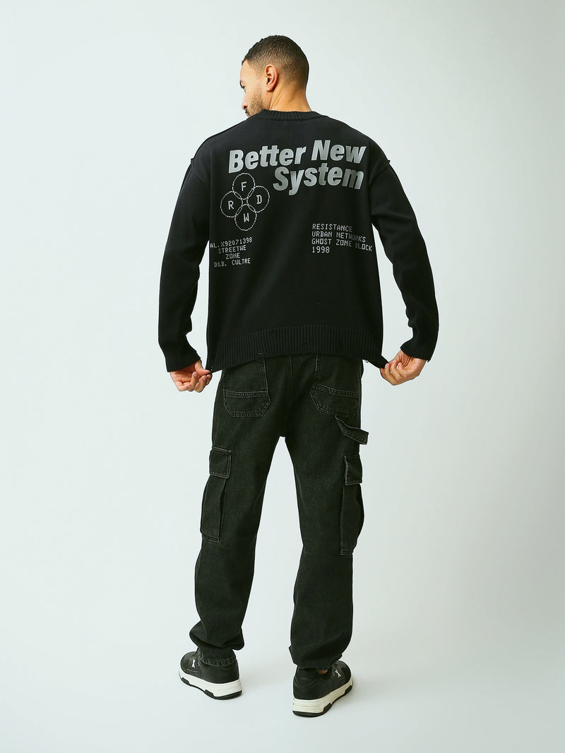 Pull Homme Oversize en Maille à Col Montant – Style Streetwear - PUL26WPXH27886TM1