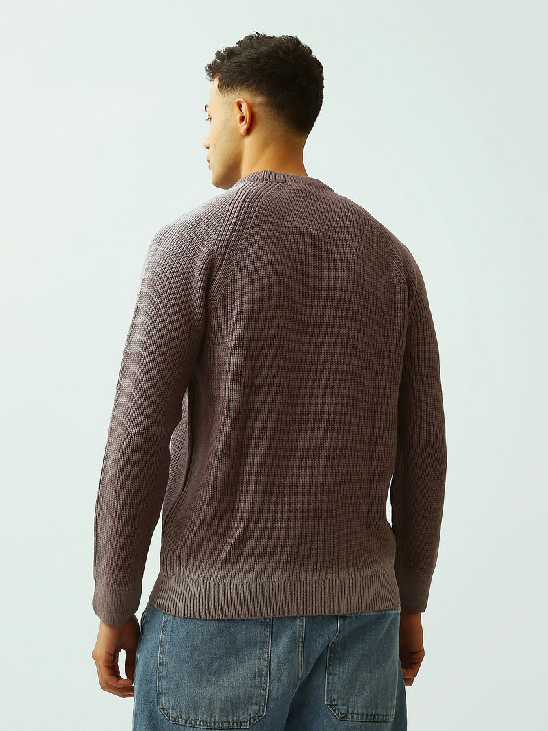 Pull Homme en Maille Côtelée à Col Rond – Style Casual Chic - PUL26WPXR27923TM1