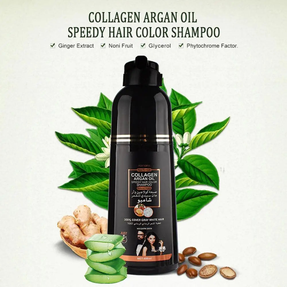 Shampoing Colorant Rapide à l’Huile d’Argan 400 ml – Couleur Intense et Soin Nourrissant