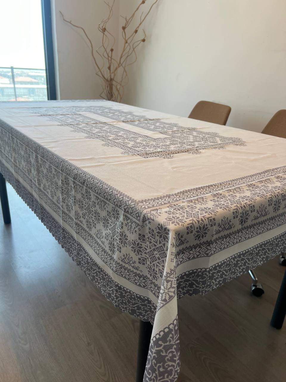 Nappe en tissu polyester imprimé à motifs kilim (140 × 180 cm) - Justyol