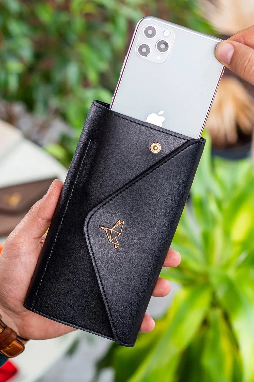 Enveloppe Téléphone et Boîtes de Pièces - Cuir Synthétique, Design Élégant et Pratique