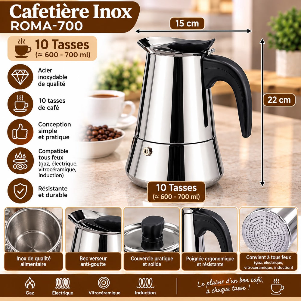 cafettiere inox 10tasse