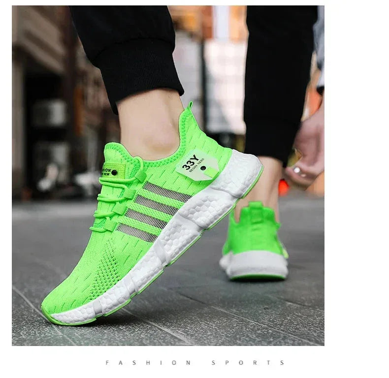 Chaussure Homme Sportive avec Semelle Blanche Élevée – Légère et Confortable pour l'Usage Quotidien