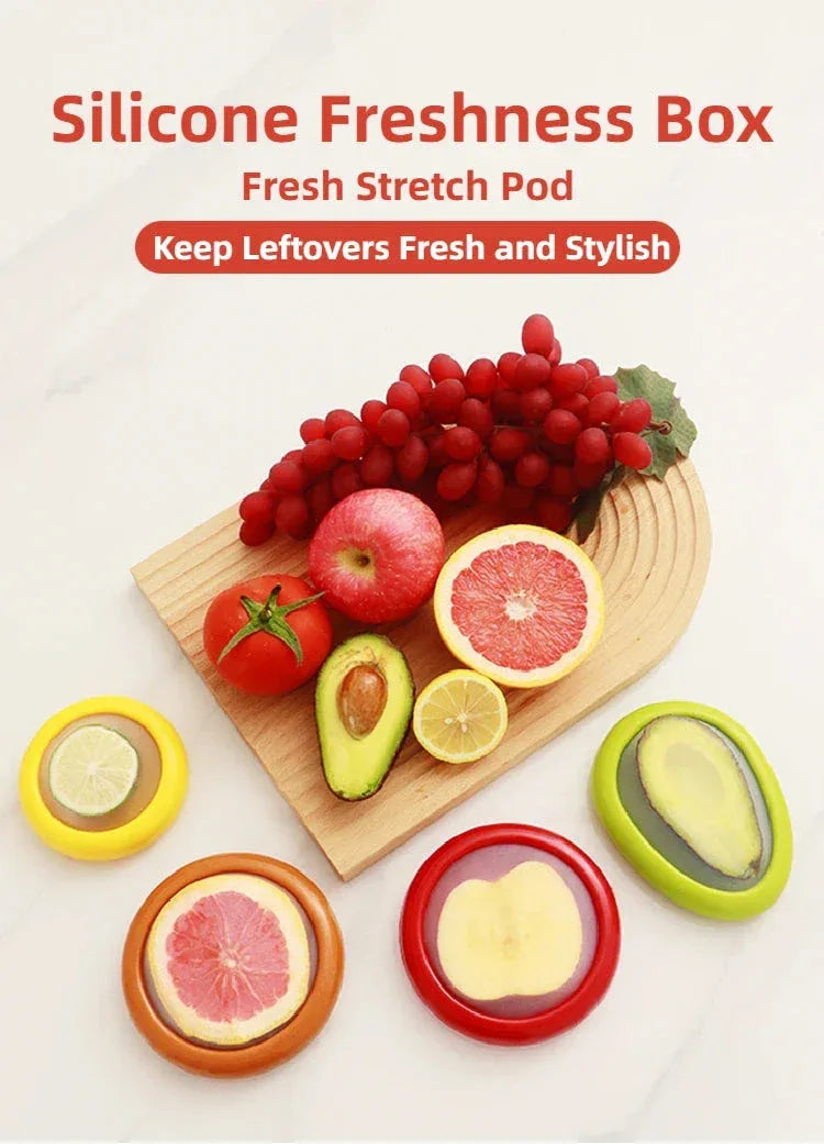 Boîte de Rangement Silicone Joie – Contenant Fraîcheur pour Fruits et Légumes, Anti-Oxydation, Étanchéité