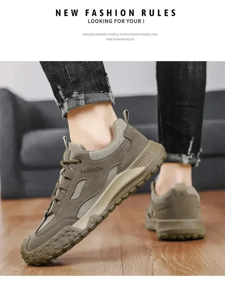 Chaussures Homme Respirantes et Légères – Baskets Casual et Outils, Chaussures de Travail et de Loisirs, Modèle 2025