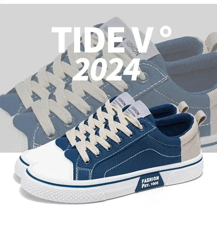 Chaussures Homme en Toile – Sneakers Skateboard Extérieures, Baskets Antidérapantes et Respirantes, Idéales pour la Marche et les Activités Casual