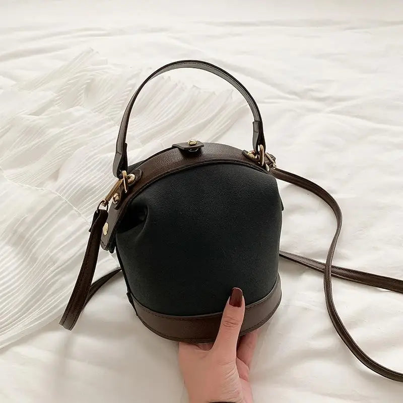 Sac à Main Fille Tendance Coréen en Cuir PU – Sac Seau à Bandoulière