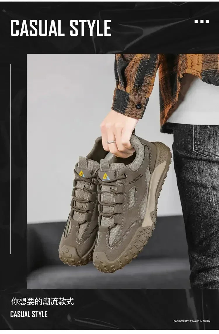 Chaussures Homme Respirantes et Légères – Baskets Casual et Outils, Chaussures de Travail et de Loisirs, Modèle 2025