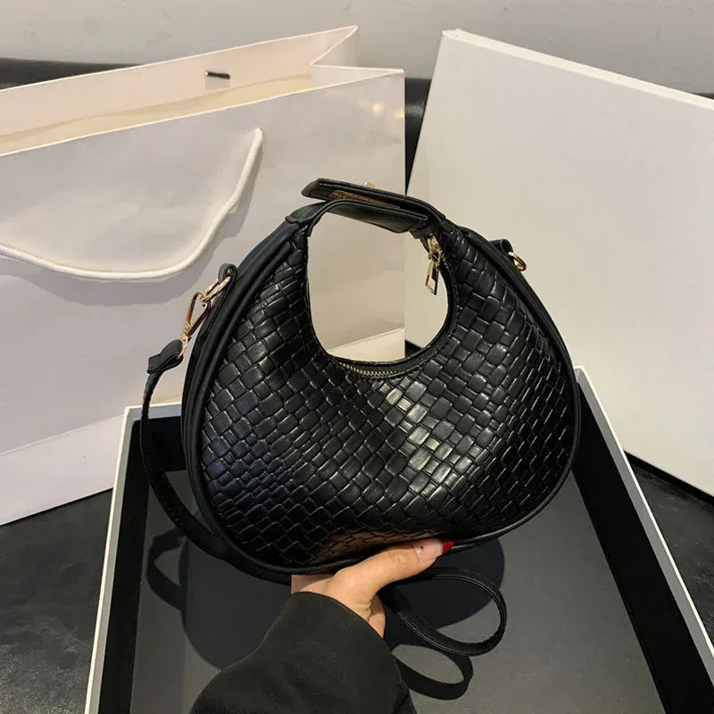 Sac à Main Femme – Sac à Bandoulière PU Cuir à Motif Lattice, Sac Small Crossbody Élégant et Tendance - Justyol