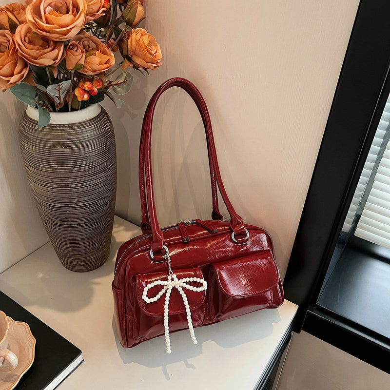 Sac à Main Femme Sous l’Aisselle avec Noeud – Sac Bandoulière Tendance et Polyvalent 2024