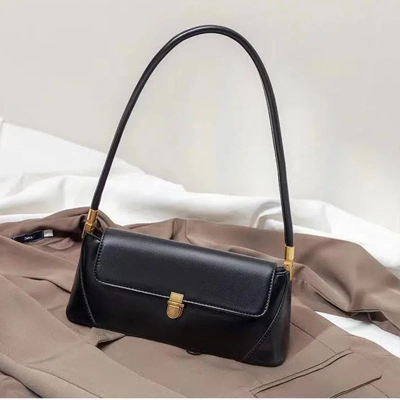 Sac à Main Femme Rétro – Sac à Bandoulière et Sous l'Aisselle en Cuir PU avec Fermeture à Rabat