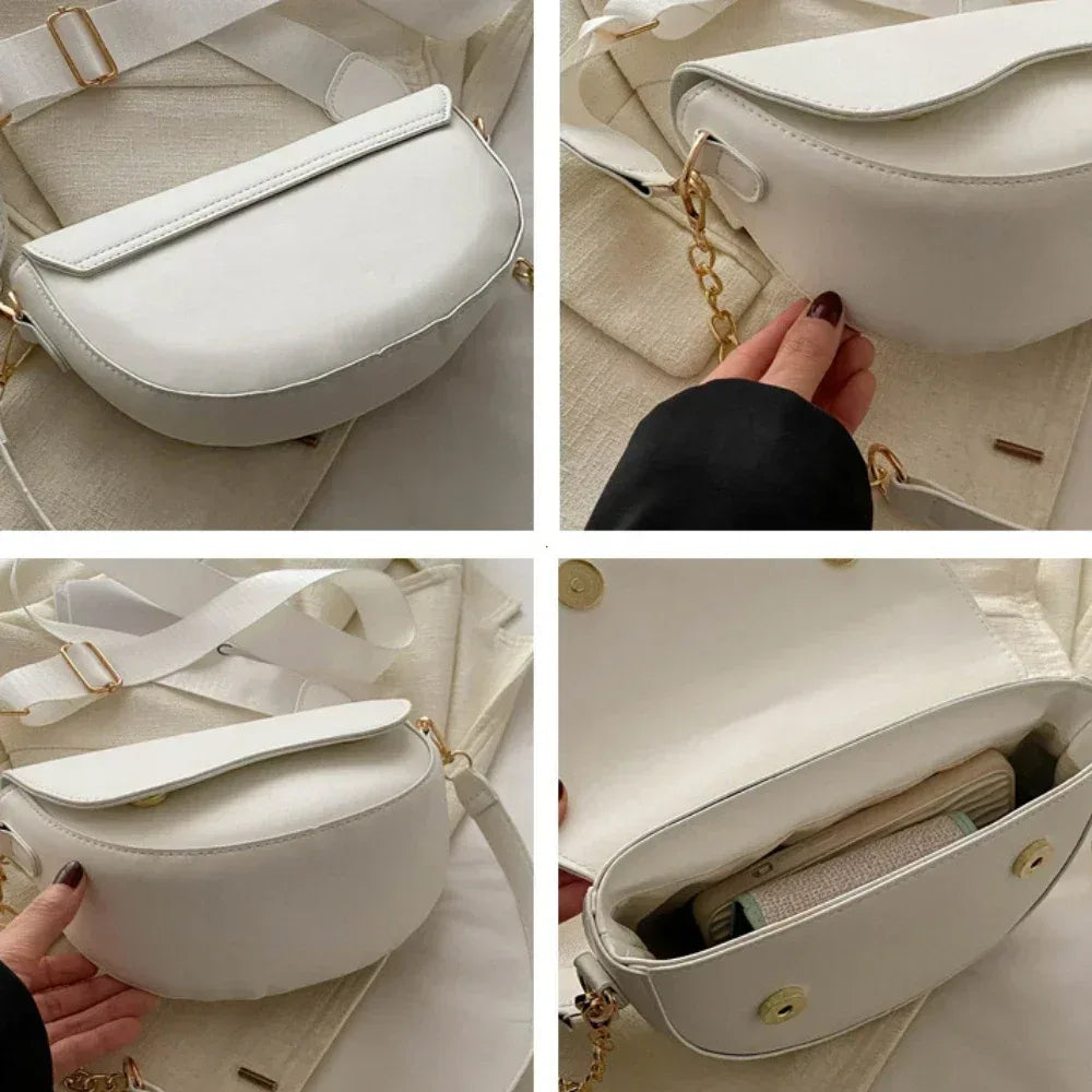 Sac à Main Femme Vintage en Cuir PU – Sac à Bandoulière à Double Poignées, Sac Crossbody Solide et Élégant - Justyol