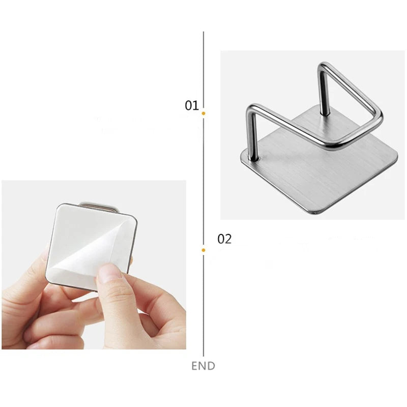 Stainless Steel Sink Sponge Rack For Sponge Steel Wire Ball Draining Paste The Inner Wall Of The Sink Kitchen Supplies MU Group