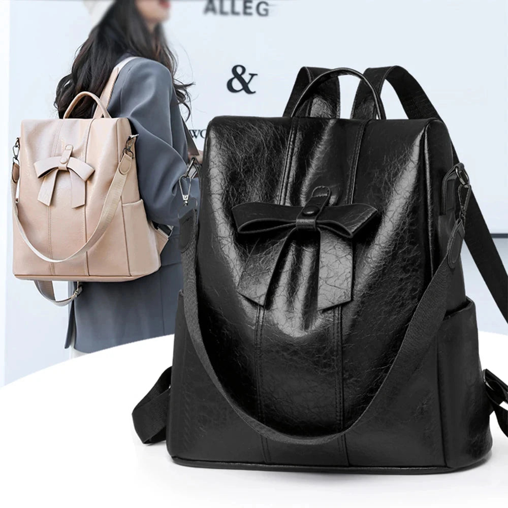 Sac à Dos Antivol 2025 – Sac à Dos en Cuir Souple, Sac à Dos Retro Fashion Version Coréenne, Grande Capacité